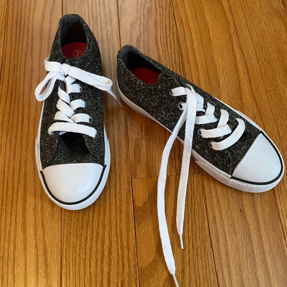 Black & Silver Sneakers - Never Worn!